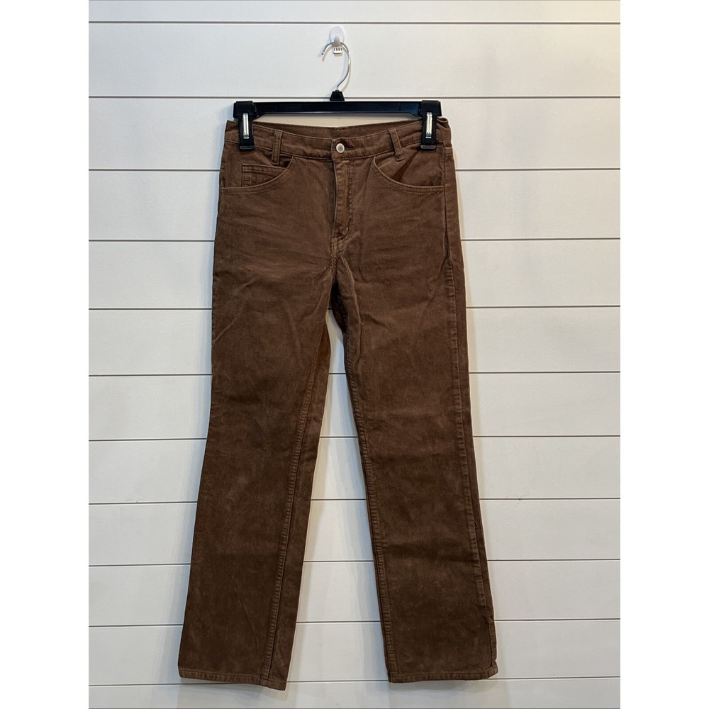 John Galt Womens Brown Five Pockets Button Corduroy Straight Leg Jeans Size S